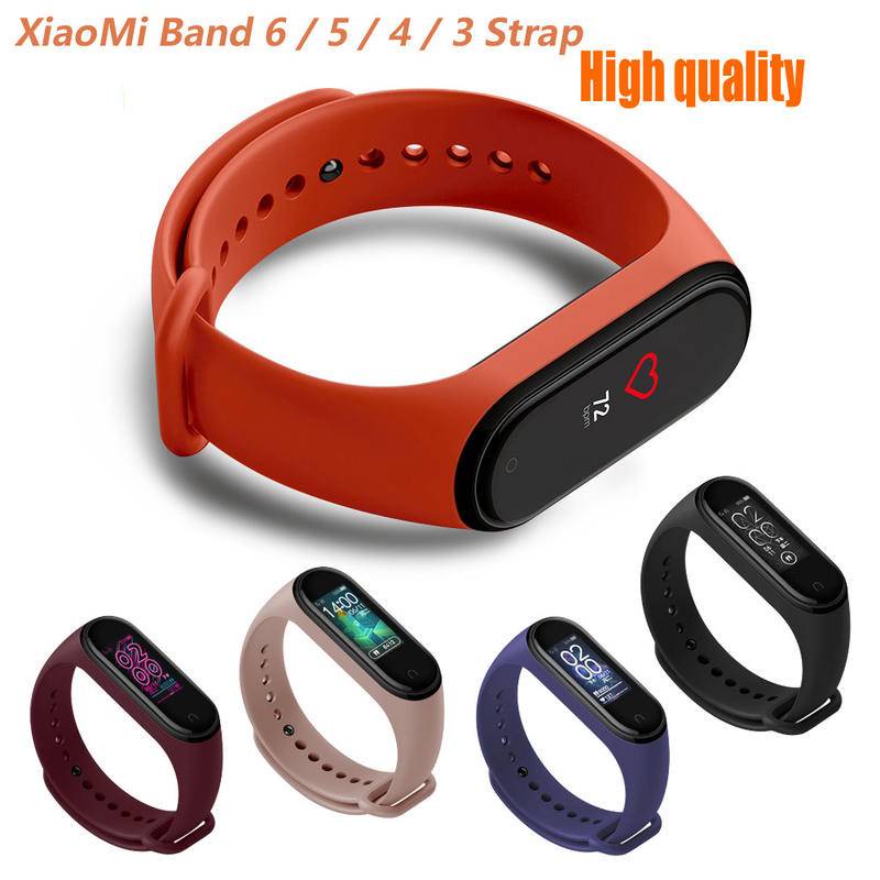 Dây đeo cho Xiaomi Mi Band 6 5 4 3 Dây đeo cổ tay thể thao Vòng đeo tay silicon Dây thay thế cho dây