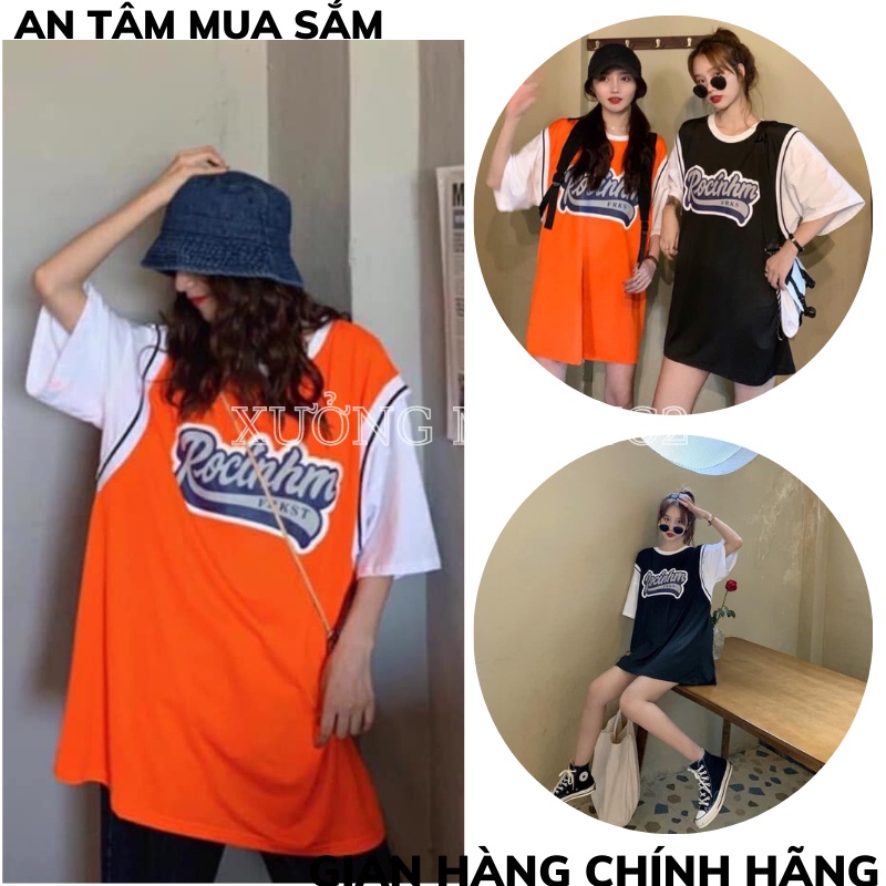 Áo thun Unisex Cotton hàn quốc bóng chày phối tay in chữ , áo phông nam nữ tay lỡ form rộng XƯỞNGMAYTC2