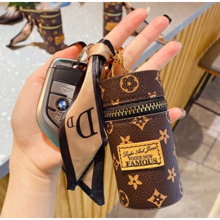 Túi đựng son môi mini phong cách retro xinh xắn có móc khóa