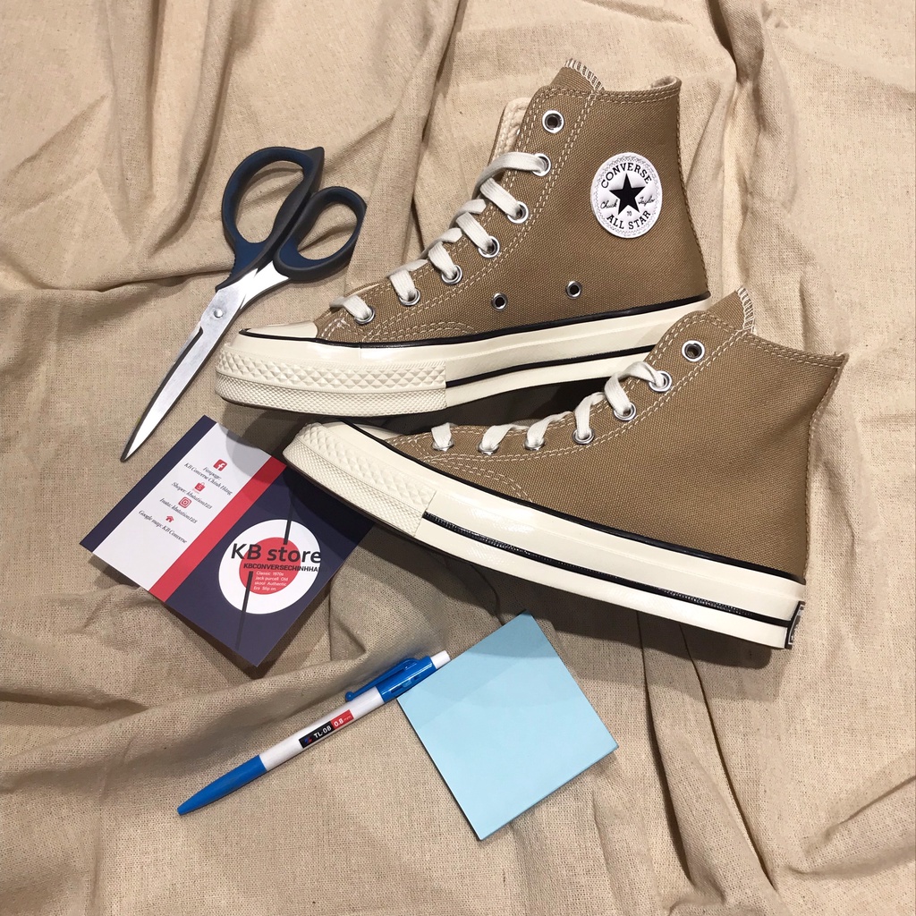 Giày Converse 1970s khaki cổ cao chính hãng