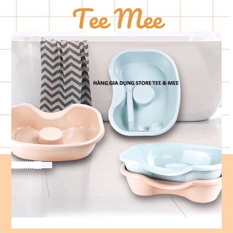Chậu gội đầu tại giường cho người già, bà bầu, trẻ nhỏ Nhựa Việt Nhật -Thau gội đầu tiện ích - Tee &amp; Mee