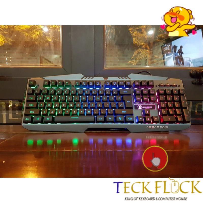 BÀN PHÍM GAMING ASSASSINS HACKER AK8000 - LED 7 MÀU