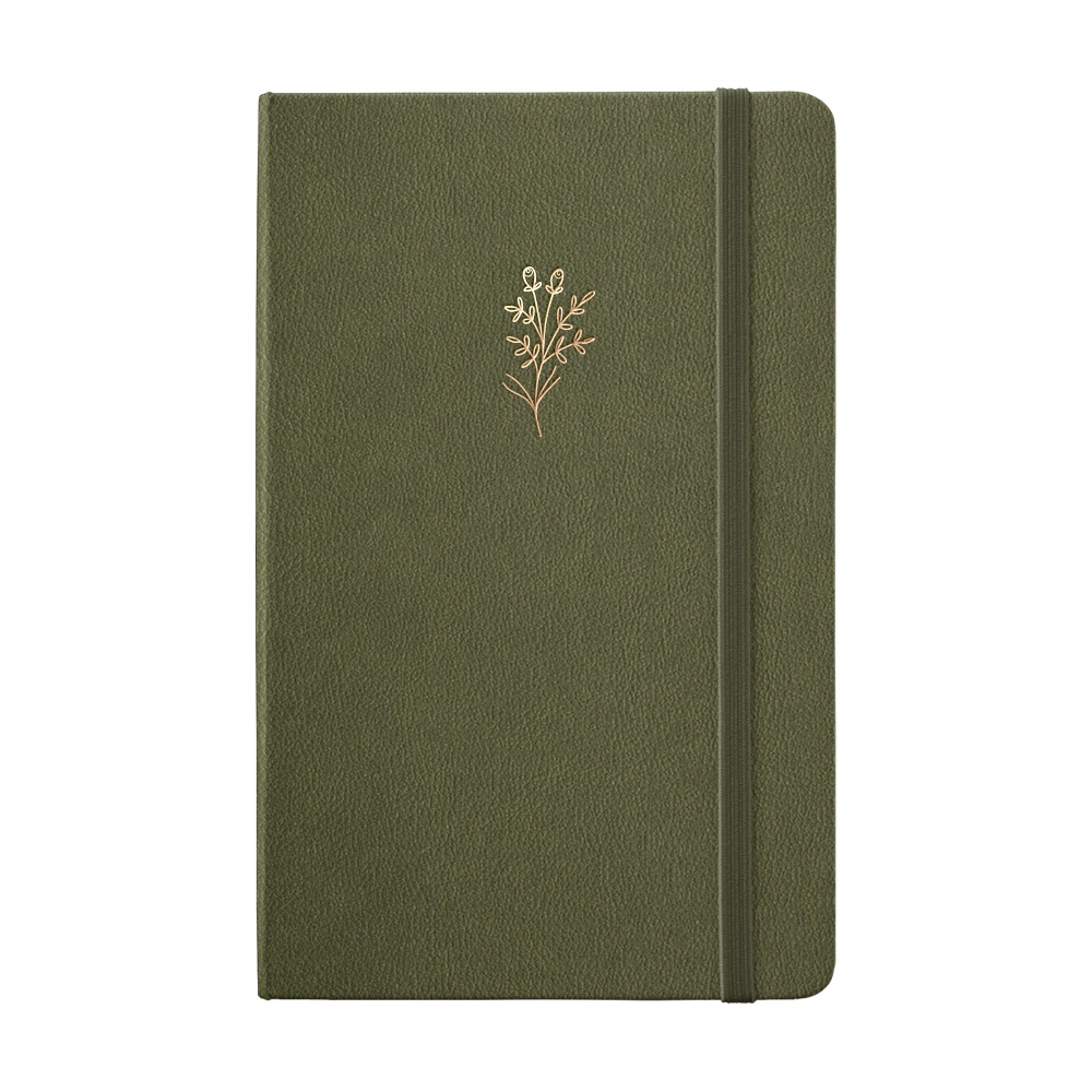 Sổ tay bujo hoạ tiết ép nhũ chìm Asthetic Floral 196 trang giấy 100GSM