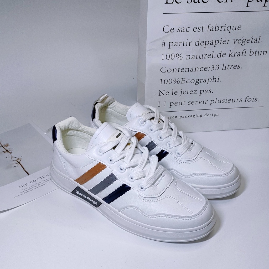 [GIÁ RẺ] Giày Thể Thao Trắng Kiểu Dáng Basic Dễ Phối Đồ Nam Nữ Đều Đi Được - Thời Trang Hot 2022