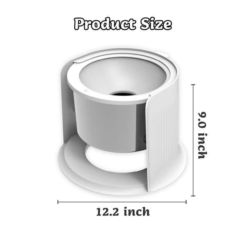 HamshMoc Tô đựng thức ăn nước uống bằng thép điều chỉnh chiều cao chống trượt cho thú cưng