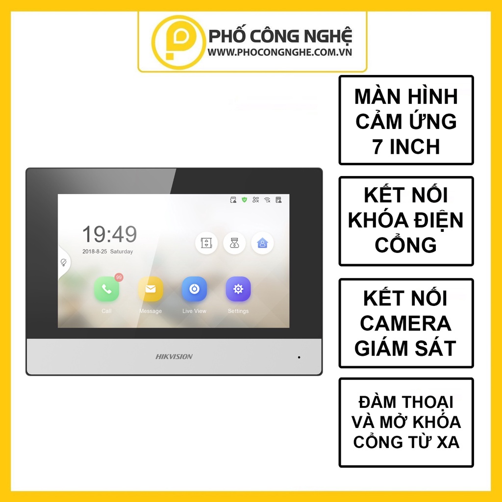 Màn hình 7 inch chuông cửa IP Hikvision DS-KH6320-TE1