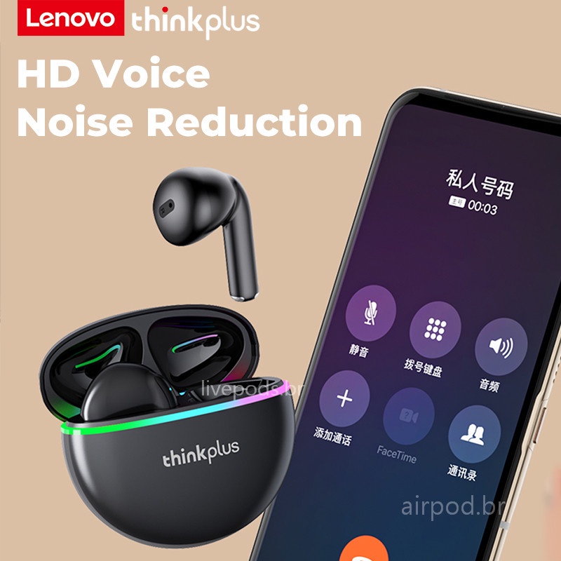 Tai Nghe Bluetooth 5.2 Không Dây TWS Có Đèn LED Và Micro Chất Lượng Cao Cho Lenovo XT97