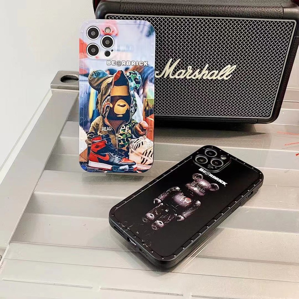 Ốp điện thoại APE in hình gấu cho iphone 13 Pro Max i13 13pro 11 Pro Max i11 iX XS XR Xs MAX i7 i8 SE 7plus 8plus 7 PLUS 8 PLUS 12Pro Max