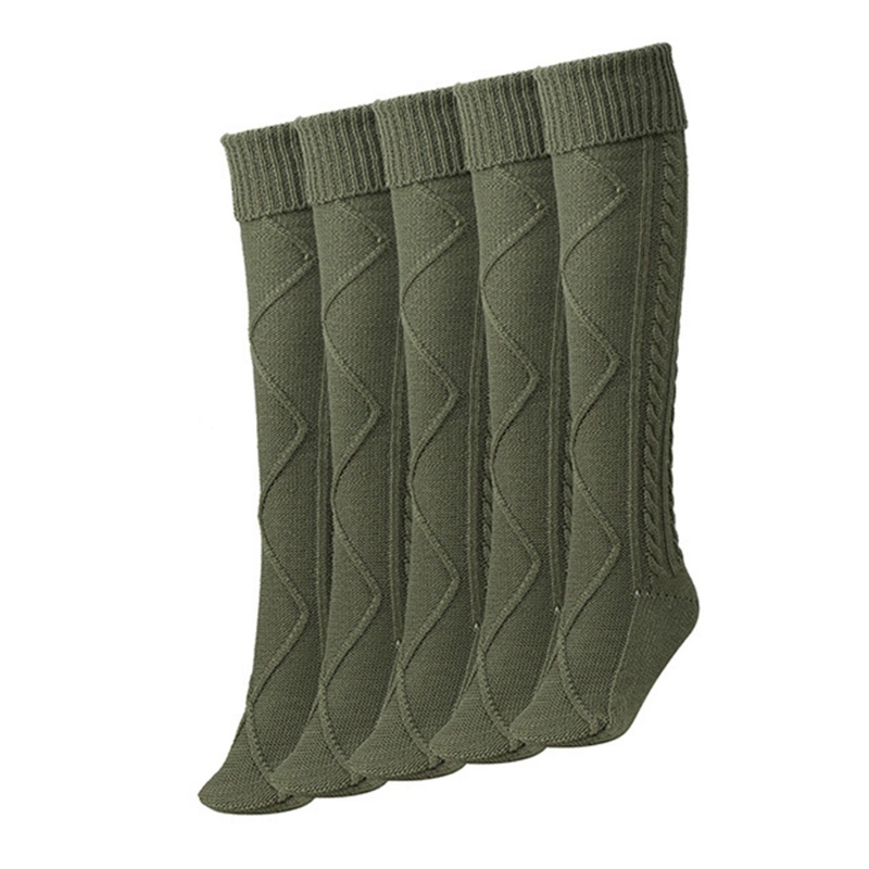 Tất Dệt Kim Dài Qua Gối Màu Trơn Họa Tiết Kim Cương Xinh Xắn Cho Nữ