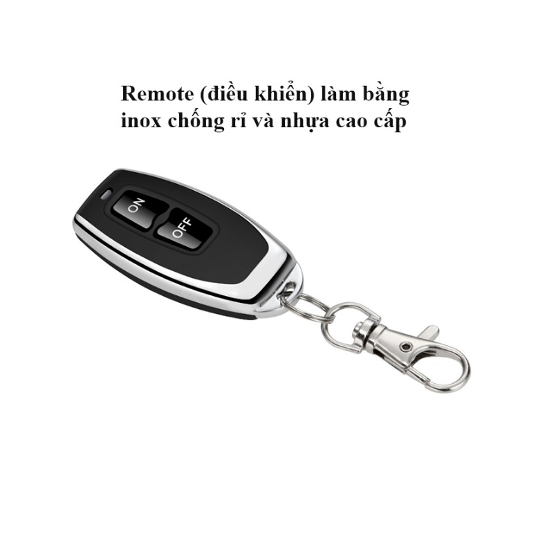 Công tắc điều khiển từ xa 12VDC-72VDC 30A tầm xa 100m có học lệnh lắp chống trộm xe máy ...