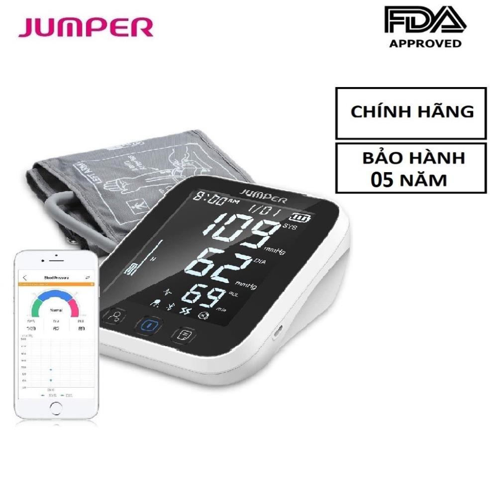 [FDA Hoa Kỳ + xuất USA] Máy đo huyết áp omron điện tử bắp tay Jumper JPD-HA120, Kết nối Bluetooth + APP