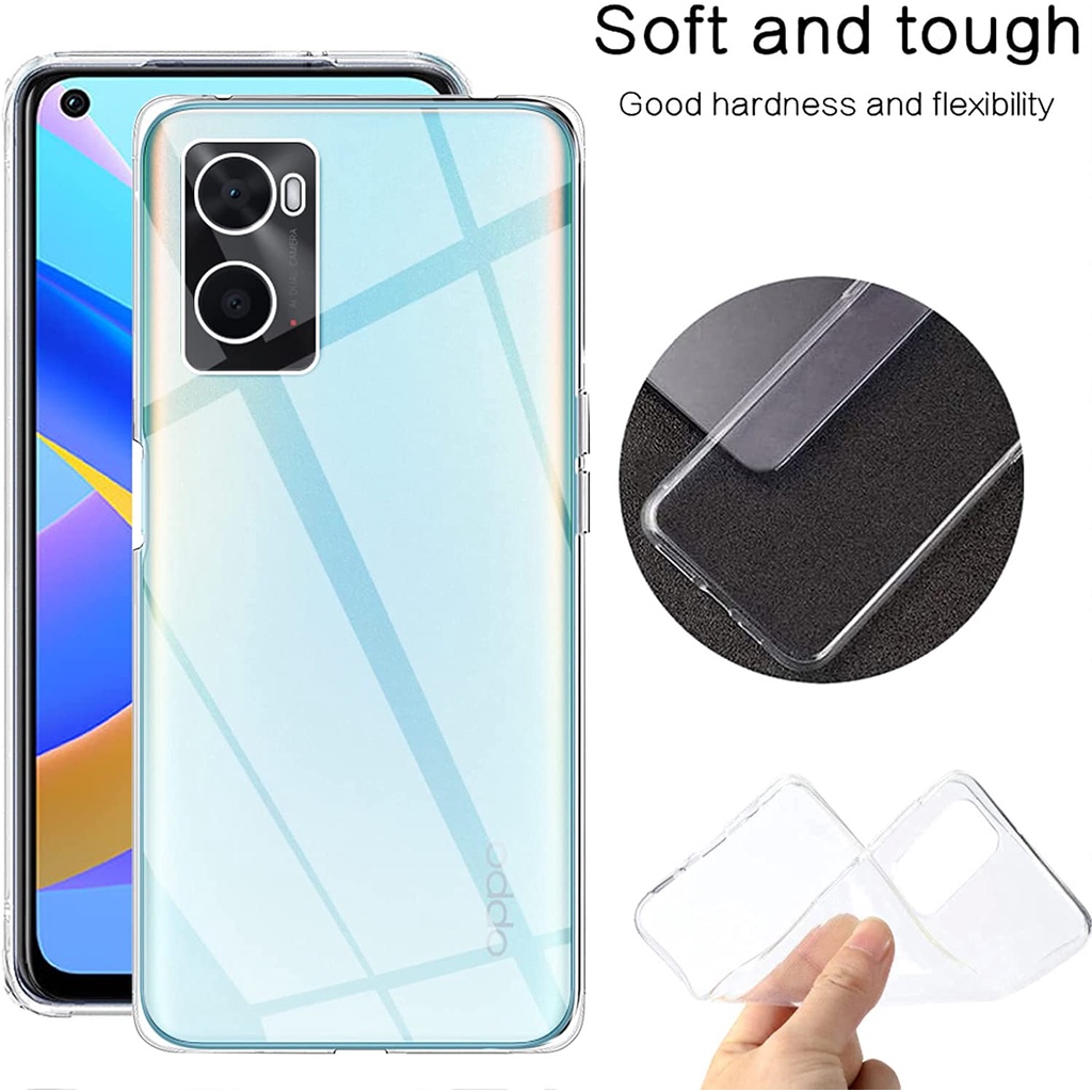 Ốp lưng silicon dẻo cho Oppo A36 / A76 / A96 / K10 / Realme 9i hiệu Ultra Thin trong suốt mỏng 0.6mm độ trong tuyệt đối