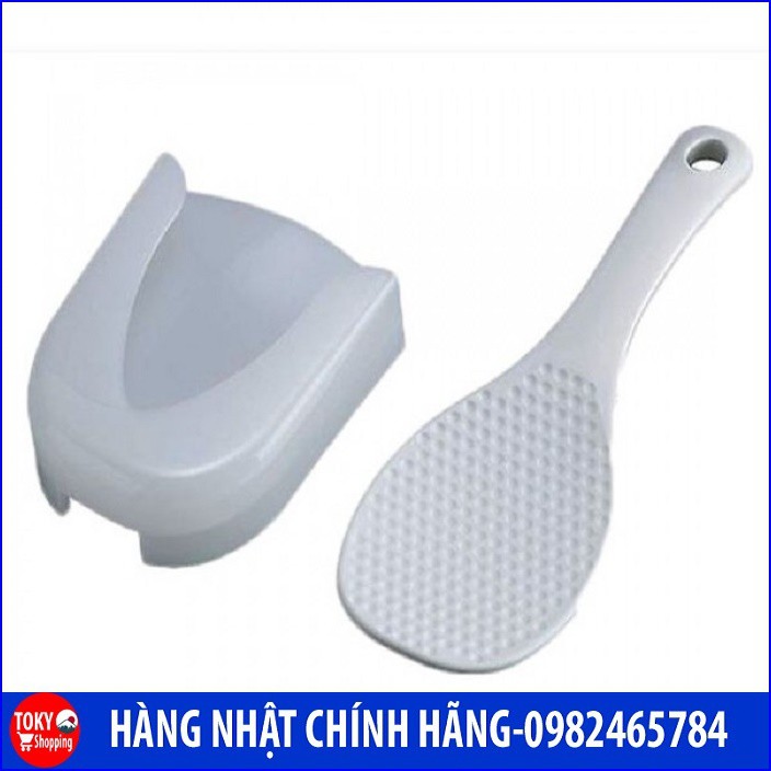 Muôi xới cơm kèm giá đựng cao cấp inomata Hàng Nhật Chính Hãng