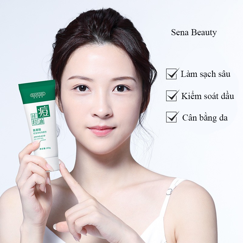 Sữa rửa mặt tạo bọt dành cho da dầu mụn Amino Acid Hanumu Sena Beauty | BigBuy360 - bigbuy360.vn