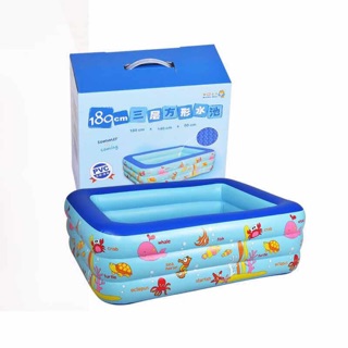 Ảnh thật bể phao bơi 3 tầng 1m8