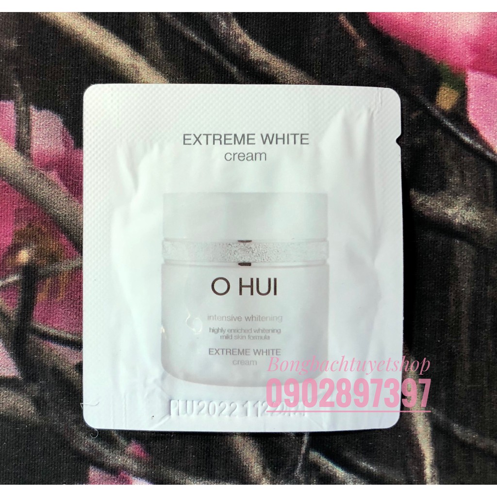 Gói Sample Kem Dưỡng Trắng Chống Lão Hóa Da OHUI Extreme White Cream 1ml/gói