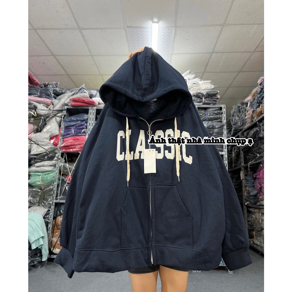 Áo khoác nỉ in Classic form rộng hottend 2022 phong cách ulzzang
