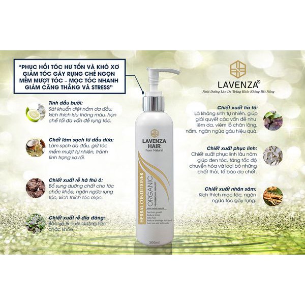 DẦU XẢ THẢO DƯỢC ORGANIC LAVENZA HAIR | BigBuy360 - bigbuy360.vn