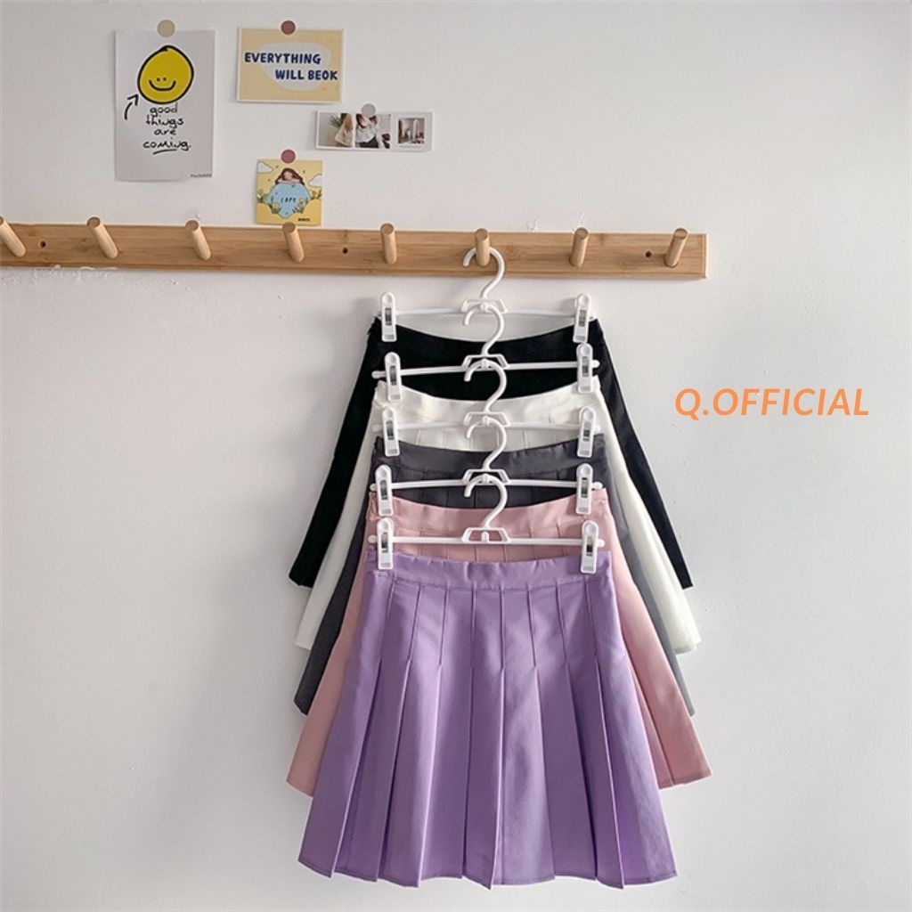 Chân Váy Tennis Xếp Ly Q.OFFICIAL Nhiều màu Có Quần Lót Bên Trong