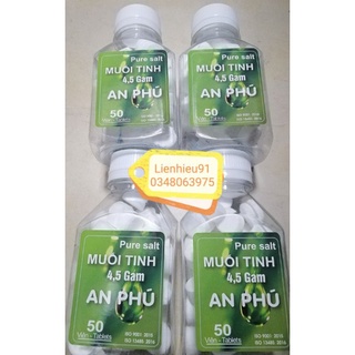 Muối tinh viên An Phú.Lọ 50 viên.Nước muối dinh lí gia đình tự pha.