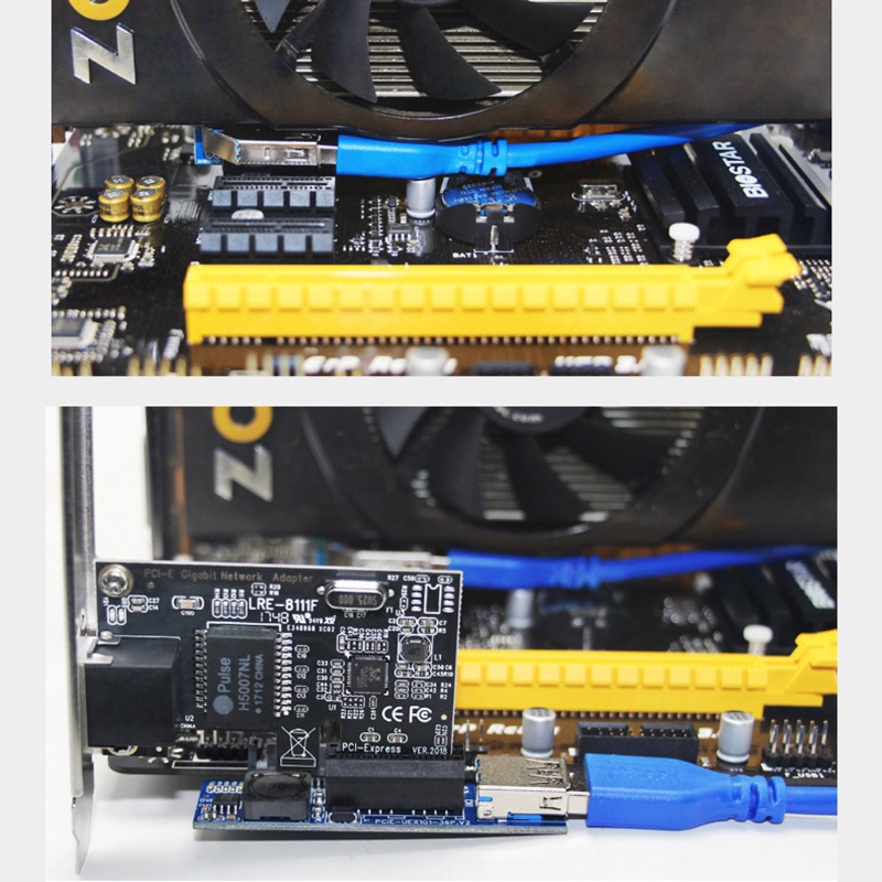 Card Chuyển Đổi PCI-E 1x Sang PCI-E 1x Kèm Cáp Usb 3.0