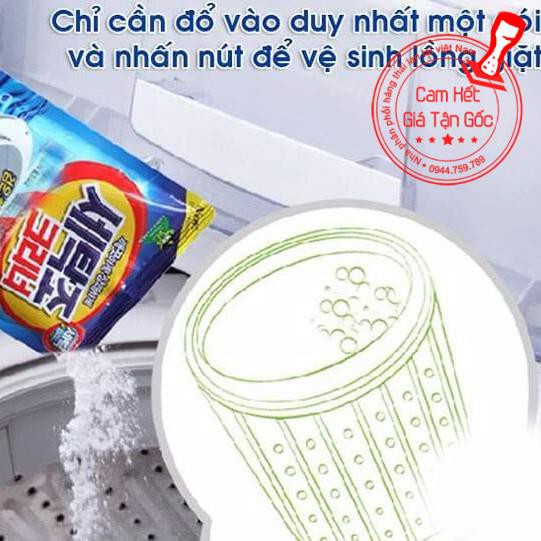 Combo 3 bịch Bột tẩy vệ sinh lồng máy giặt Sandokkaebi hàn quốc 450g