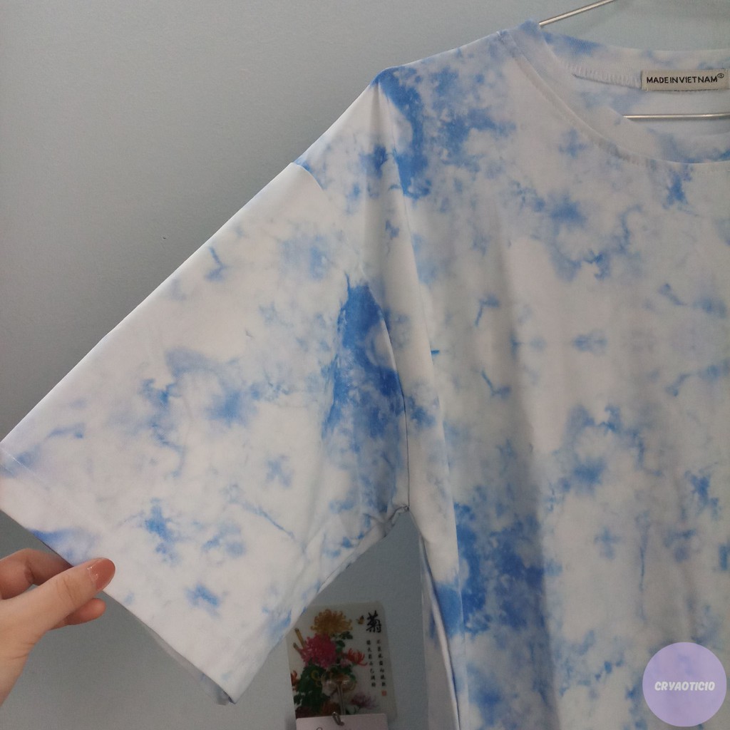 [5 MẪU] Áo tay lở 3D loang màu hot trend Tie Dye unisex