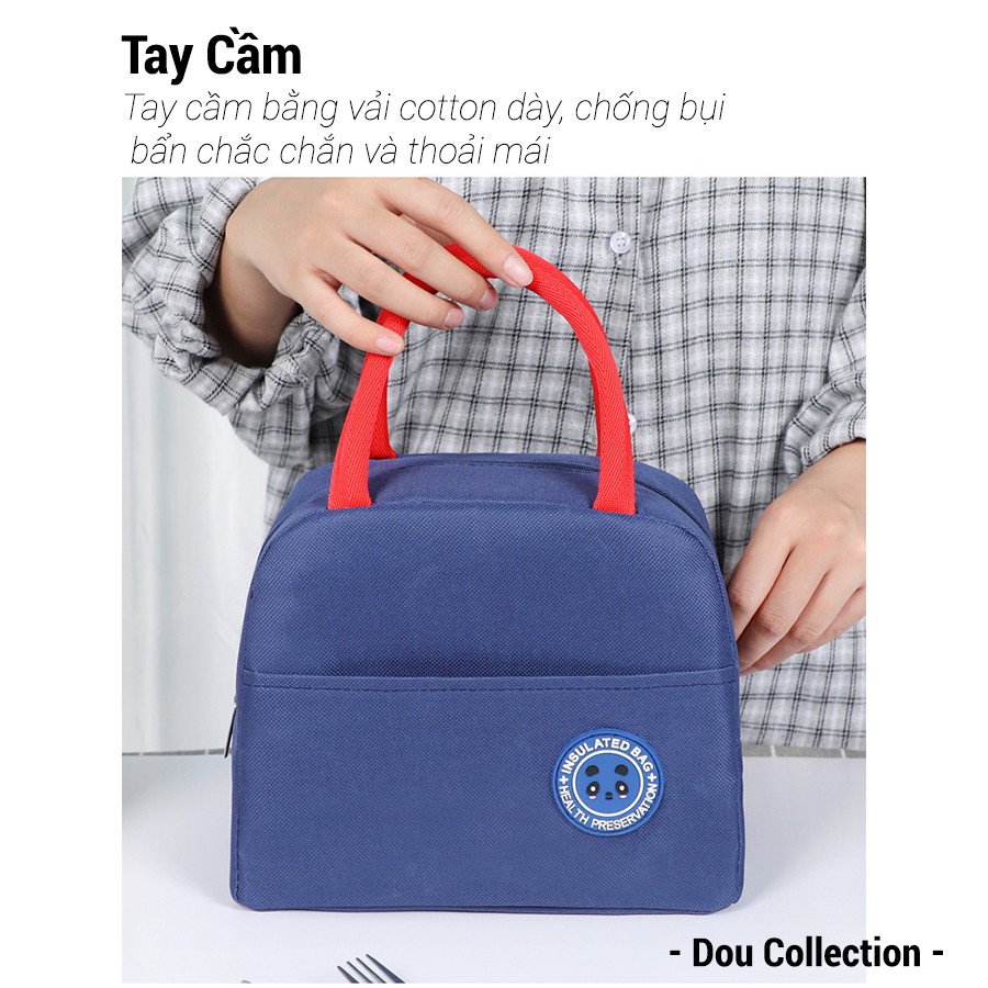 [Dou Collection] Túi Giữ Cách Nhiệt Đựng Cơm Trưa Chống Nước Cao Cấp Vải Oxford 600D 23x14x20cm - Lunch Bag - Mã TG001