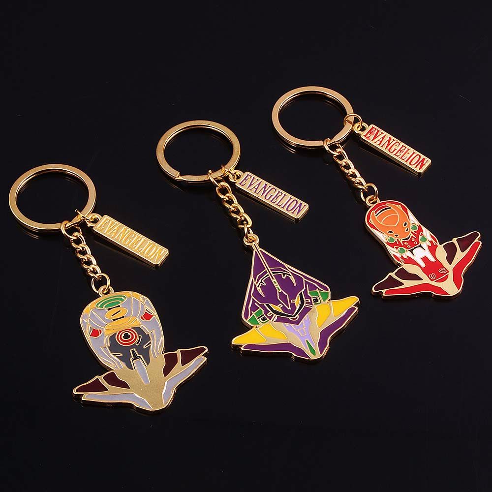 Móc chìa khóa bằng acrylic họa tiết anime Evangelion Jewlery Asuka Ayanami Rei thời trang