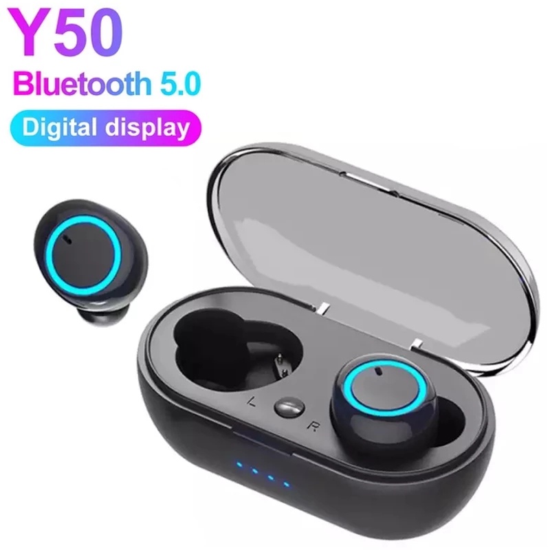 Tai nghe bluetooth 5.0 không dây TZUZL Y50 TWS kèm hộp sạc chuyên dụng