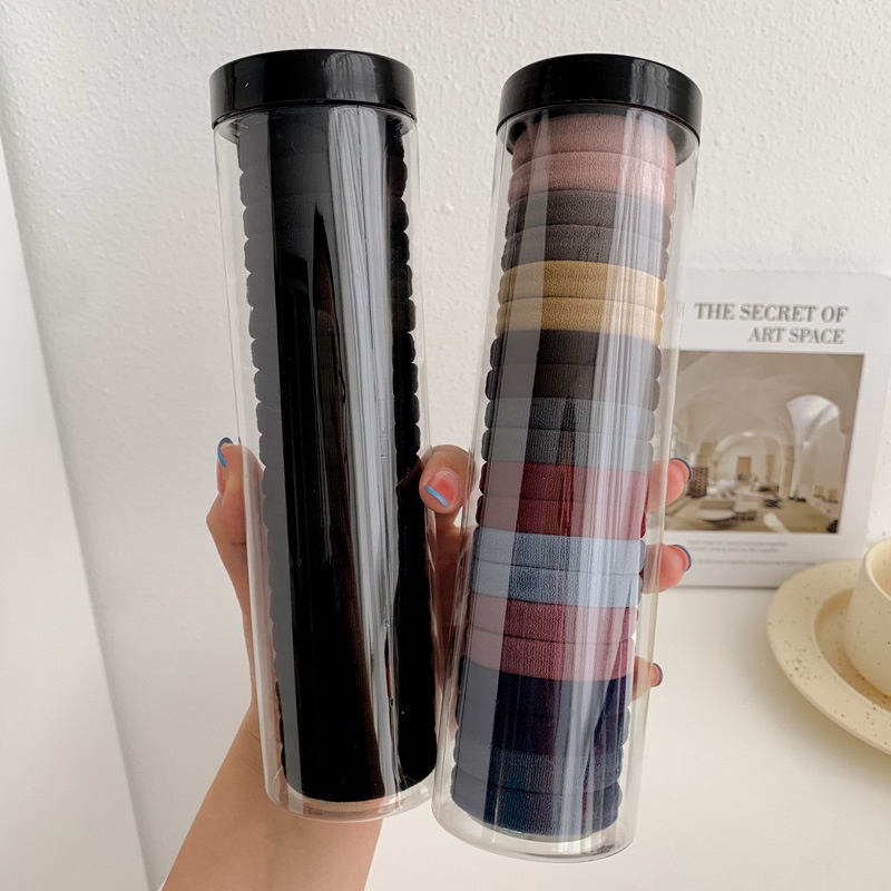 Set 20 Dây Buộc Tóc Cao Su Dày Co Giãn Tốt Thiết Kế Đơn Giản Thời Trang Cho Nữ