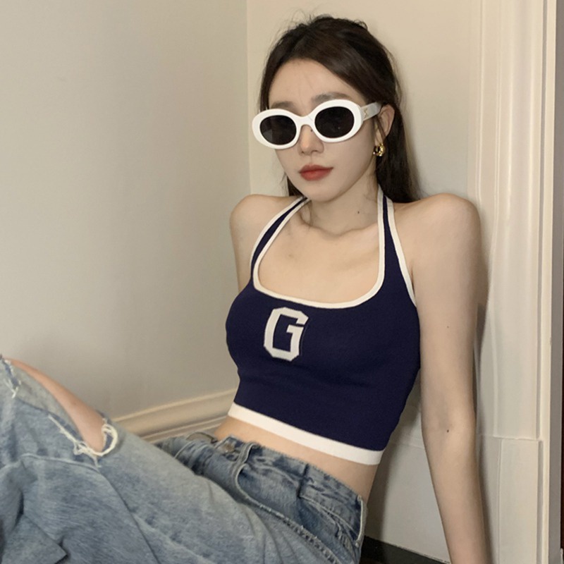 Áo Dệt Kim Không Tay Dáng Ôm Phong Cách Hàn Quốc Dành Cho Nữ