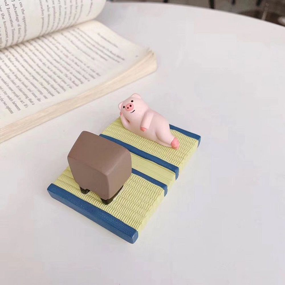 Giá đỡ điện thoại hình chú mèo lười dễ thương bằng nhựa resin