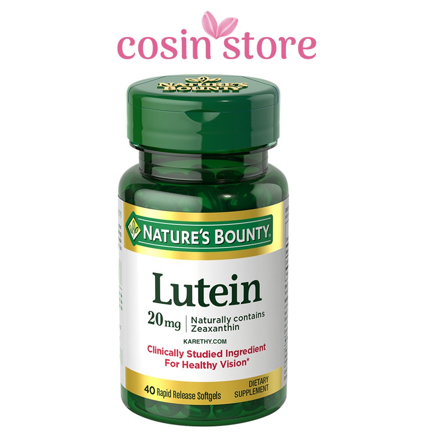 Viên uống Lutein Nature Bounty 30 viên - Tăng Cường Thị Lực Bổ Sung Zeaxanthin Cho Mắt