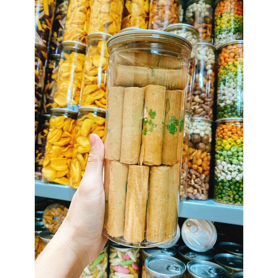Bánh ống ngò bơ sầu riêng hũ 470gr