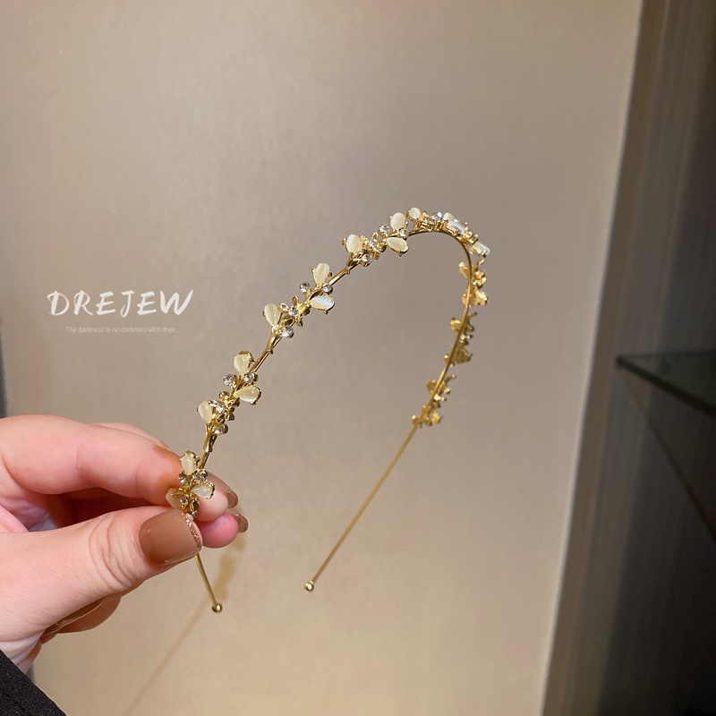 DREJEW Cài tóc hình hoa đính ngọc trai sang trọng cho nữ