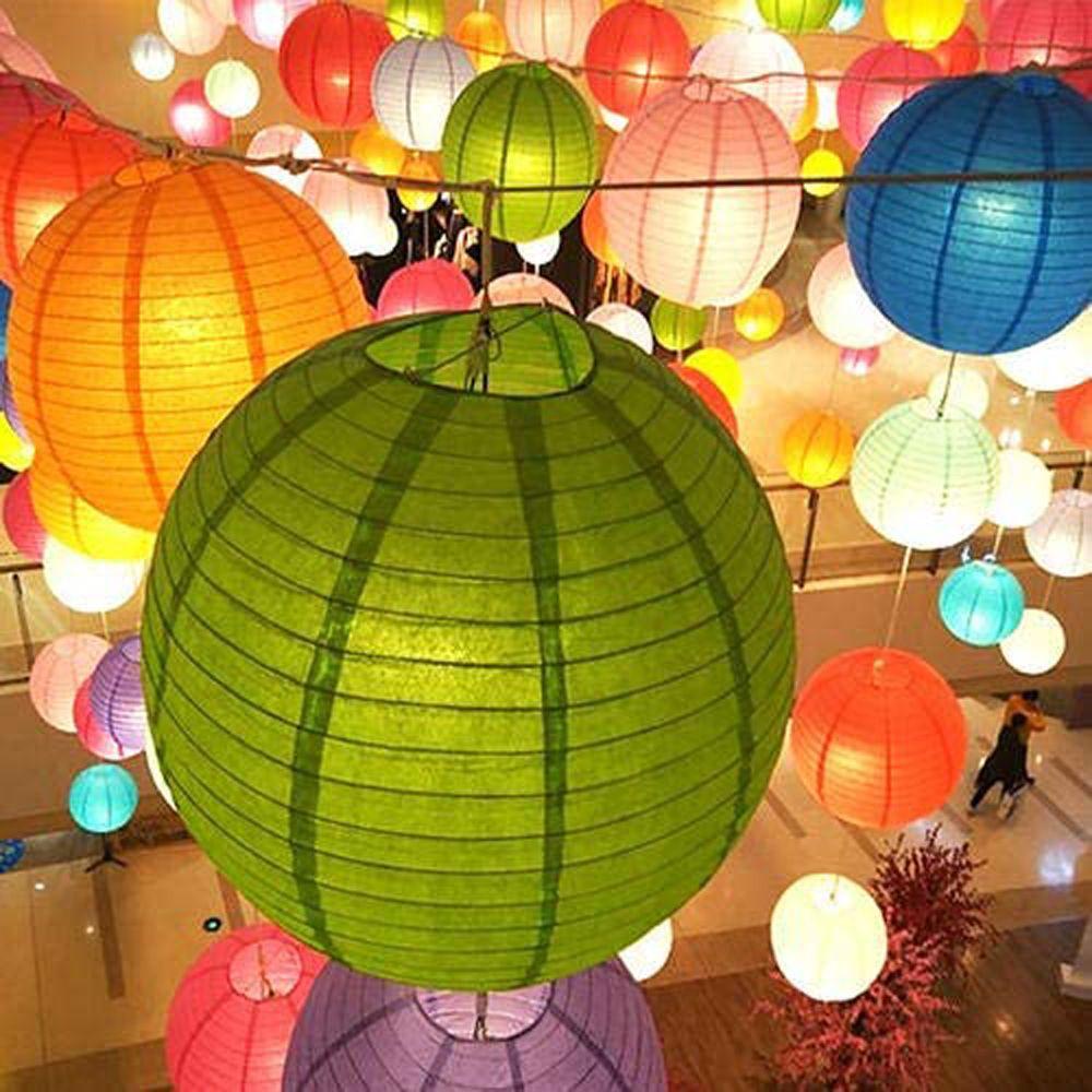 Lồng Đèn Giấy Tròn 8 / 12 / 16inch Trang Trí Tiệc Sinh Nhật