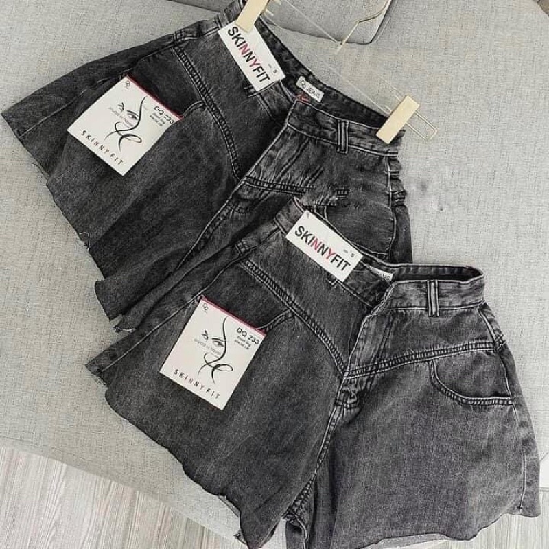 Quần Short jeans nữ giả váy dáng xoè cá tính