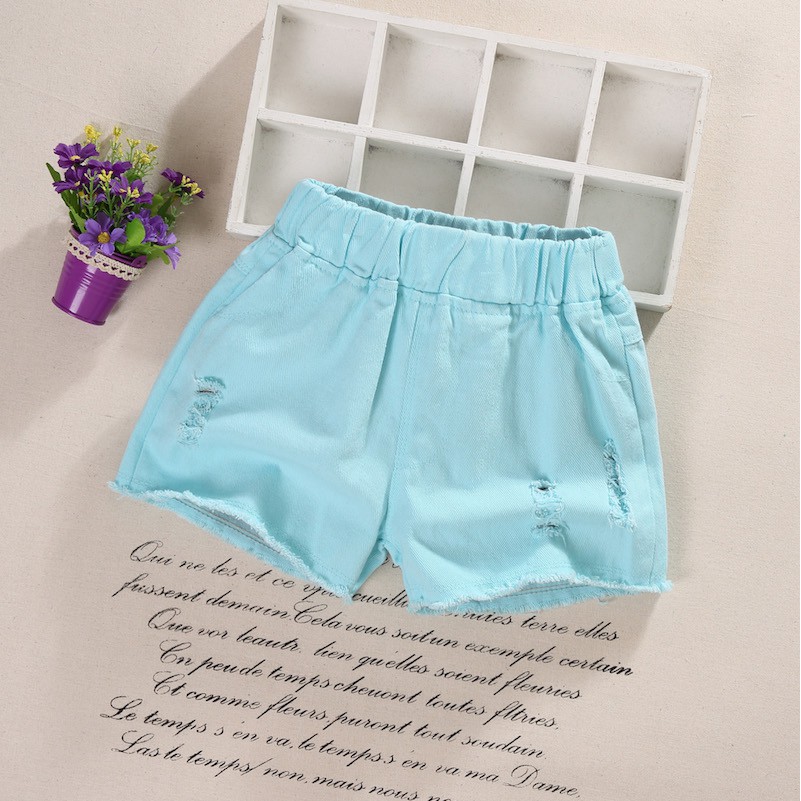 Quần Short Denim Cho Bé Gái (2-14 Tuổi)