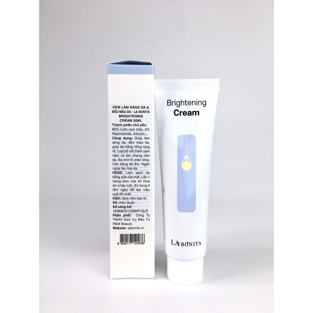 Kem làm sáng da và đều màu da La Bonita Brightening Cream 50ml