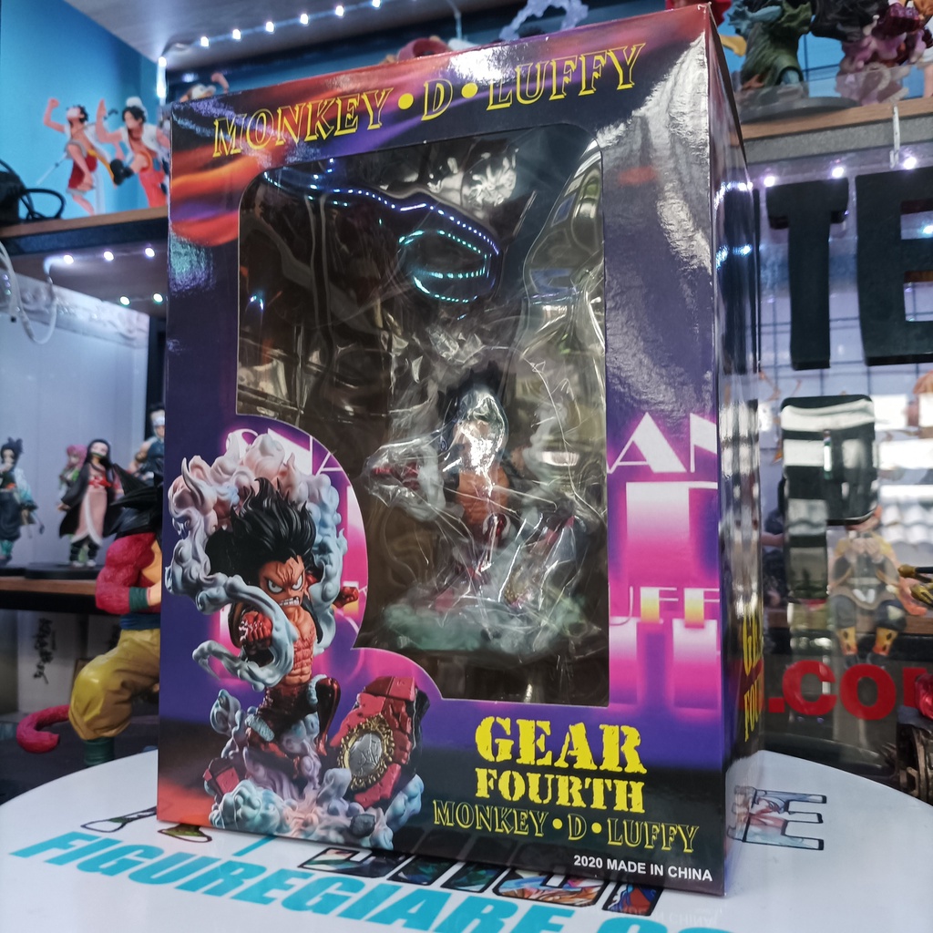 Mô Hình One Piece Luffy Gear 4 Snake Man Đảo Bánh 14cm Full box