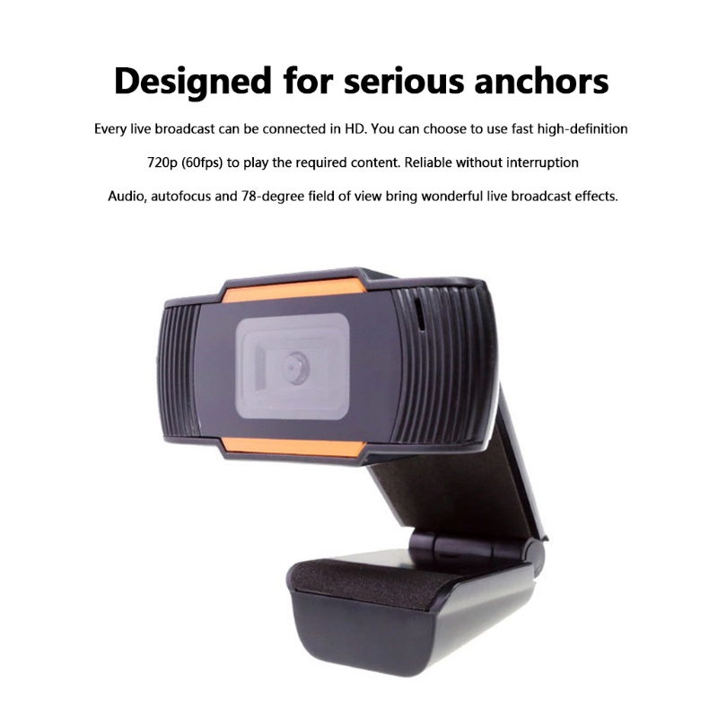 Webcam USB 720p quay được 180 độ cao cấp tiện lợi cho máy tính