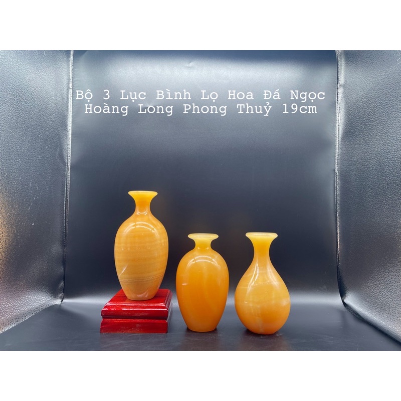 Bộ 3 Lục Bình Lọ Hoa Ngọc Hoàng Long Phong Thuỷ