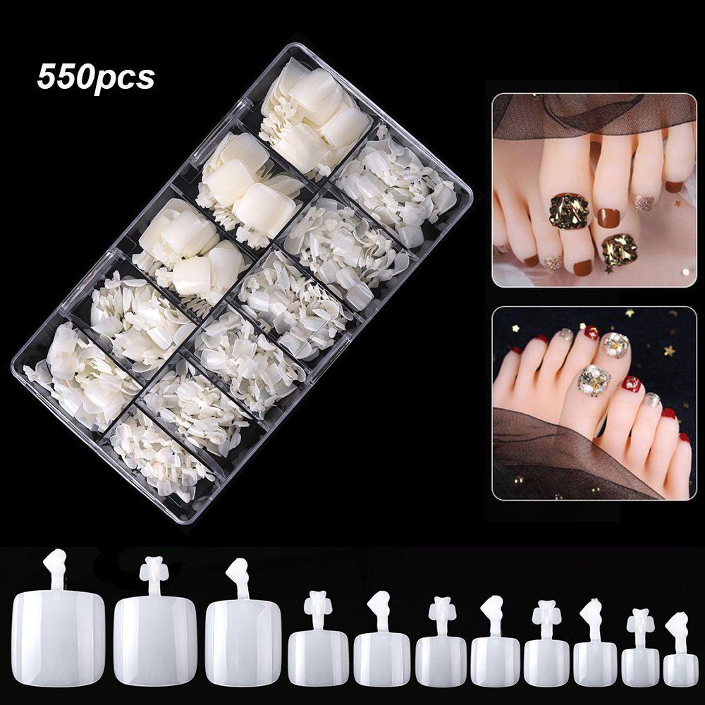 Hộp 550 Móng Chân Giả Trang Trí Nghệ Thuật