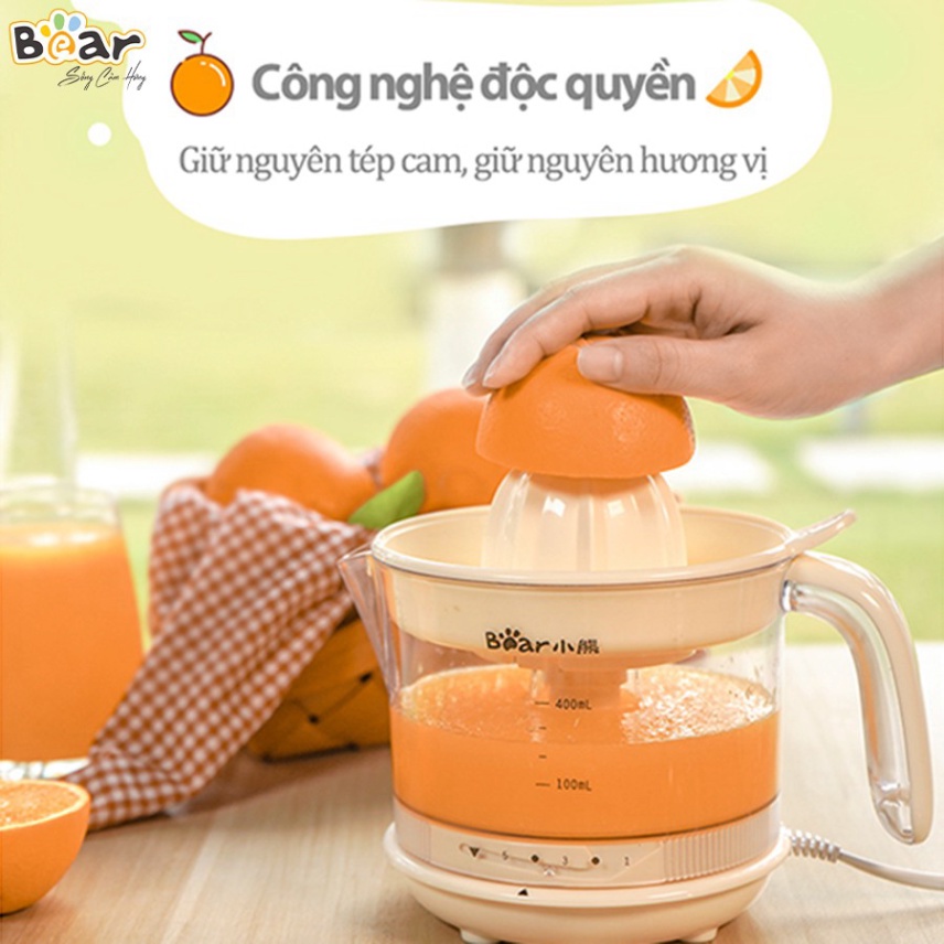 [CHÍNH HÃNG] Máy vắt cam tự động BEAR CZJ-A04B1 - Xoay hai chiều linh hoạt, dung tích lớn 400ml BẢO HÀNH 18 THÁNG