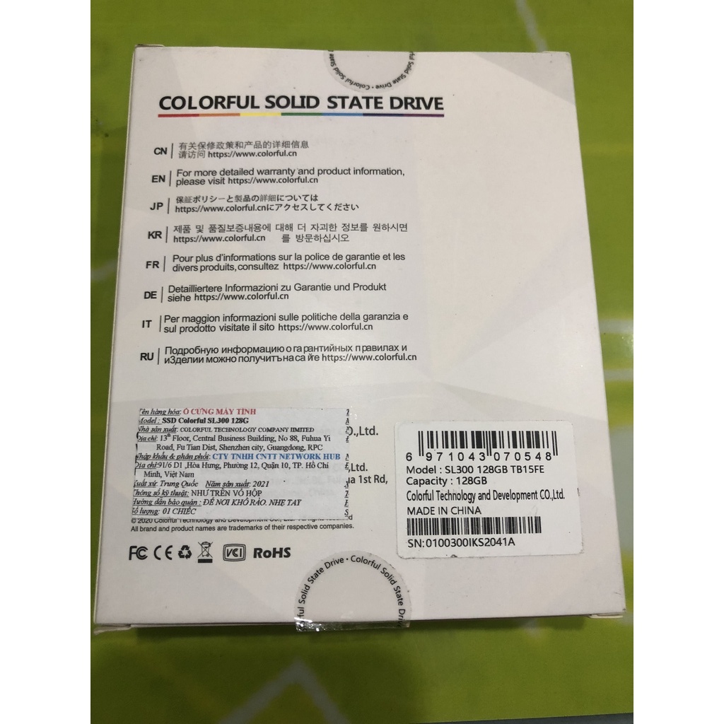 Ổ cứng SSD 128G Colorful SL300 Sata III 6Gb/s TLC | BigBuy360 - bigbuy360.vn