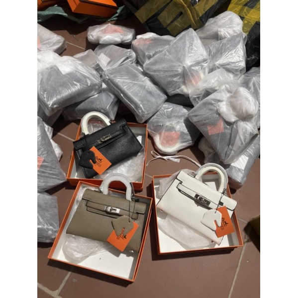 túi hm kelly mini đeo chéo 18cm kèm hộp