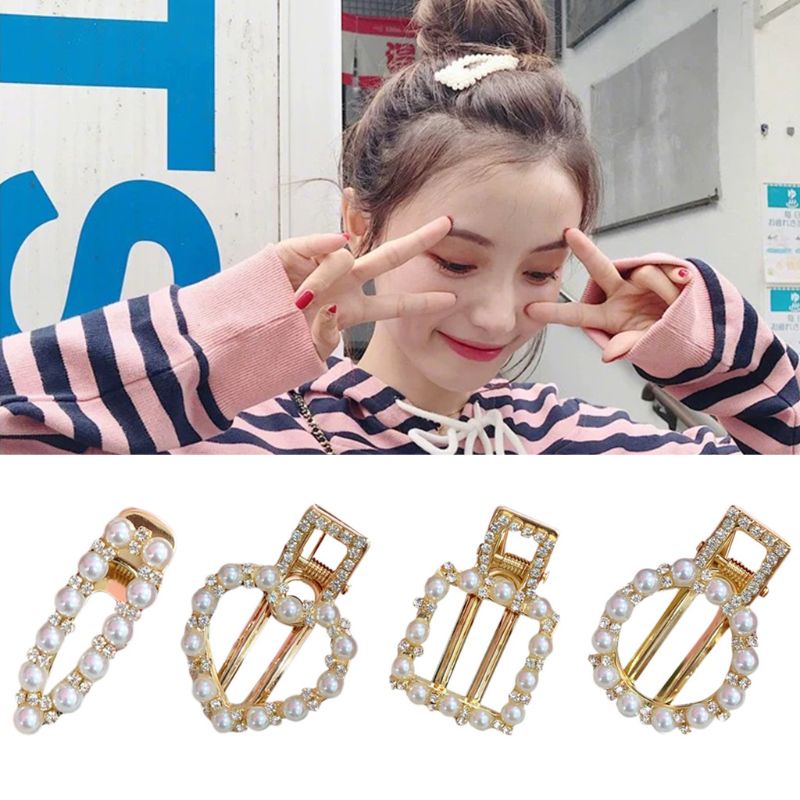 Kẹp Tóc Đính Ngọc Trai Giả Phong Cách Vintage Cho Cô Dâu