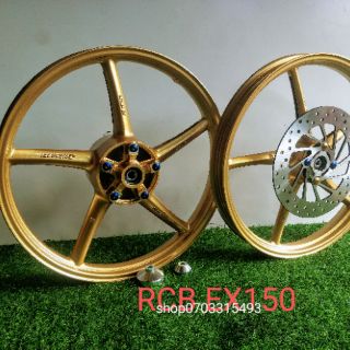 Cặp mâm ex 150 rcb chính hãng kèm đĩa trước canh nhôm ốc titan...