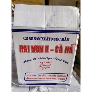 Nước mắm cá cơm hai non - cà ná thùng 6 chai